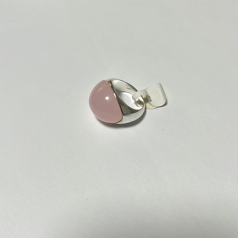 925 Sterling Silver Ring with Pink Stone